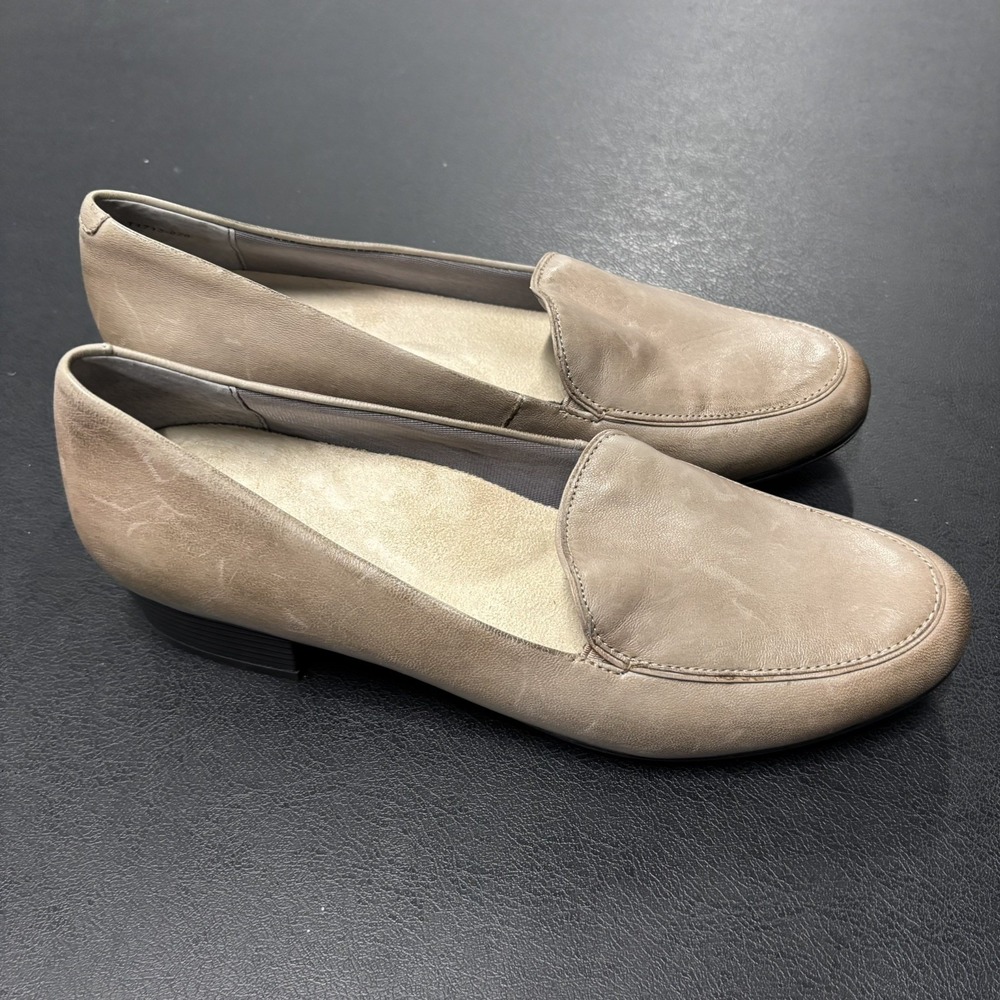 Trotters Shoes Womens 9.5‎ N Beige Leather Slip-on Casual - Picture 2 of 7